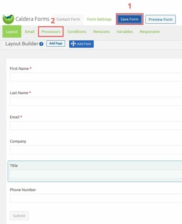 the Integration of Caldera Forms and Salesforce plugin it only supports some basic fields such as First Name, Last Name, Email, Company Name, Title and Mobile Number.