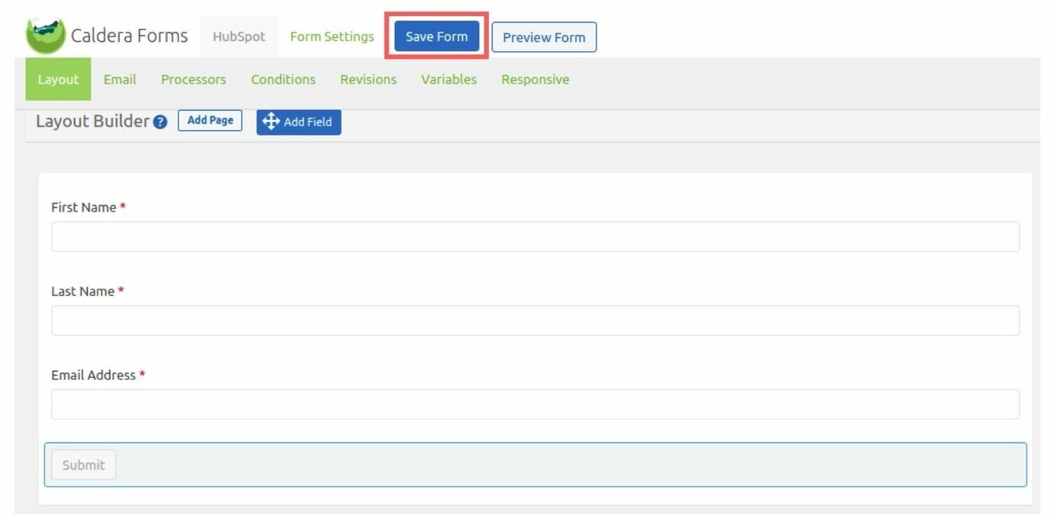 Create a Form Using Caldera Forms plugin