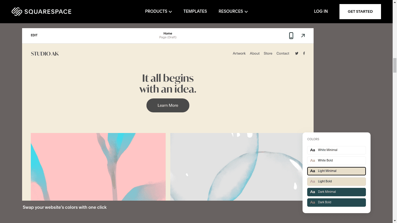 Squarespace design