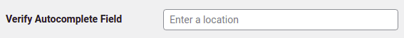 Verrify Autocomplete Field
