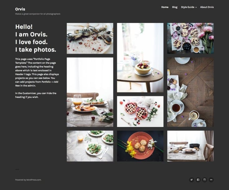 orvis, WordPress Theme for Photographers