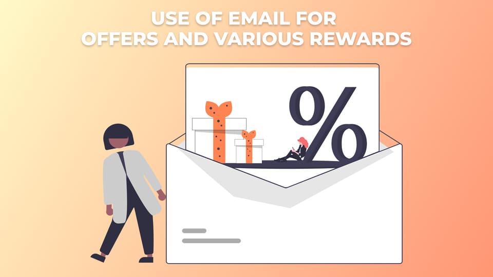 Use of Email for offers and various rewards
