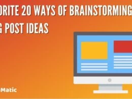 blog post, Favorite 20 Ways Of Brainstorming Blog Post Ideas