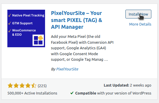 PixelYourSite, facebook pixel wordpress